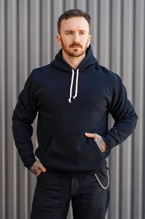 The Flat Head FN-SWP-301 Loopwheel Hooded Sweatshirt - Black
