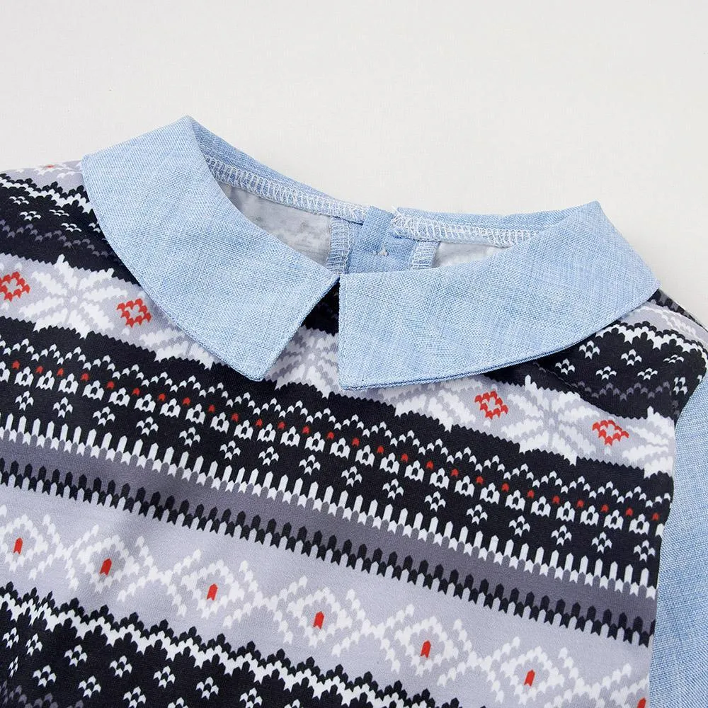 Toddler Girls Long Sleeve Doll Collar Tops Girls Clothing Wholesale