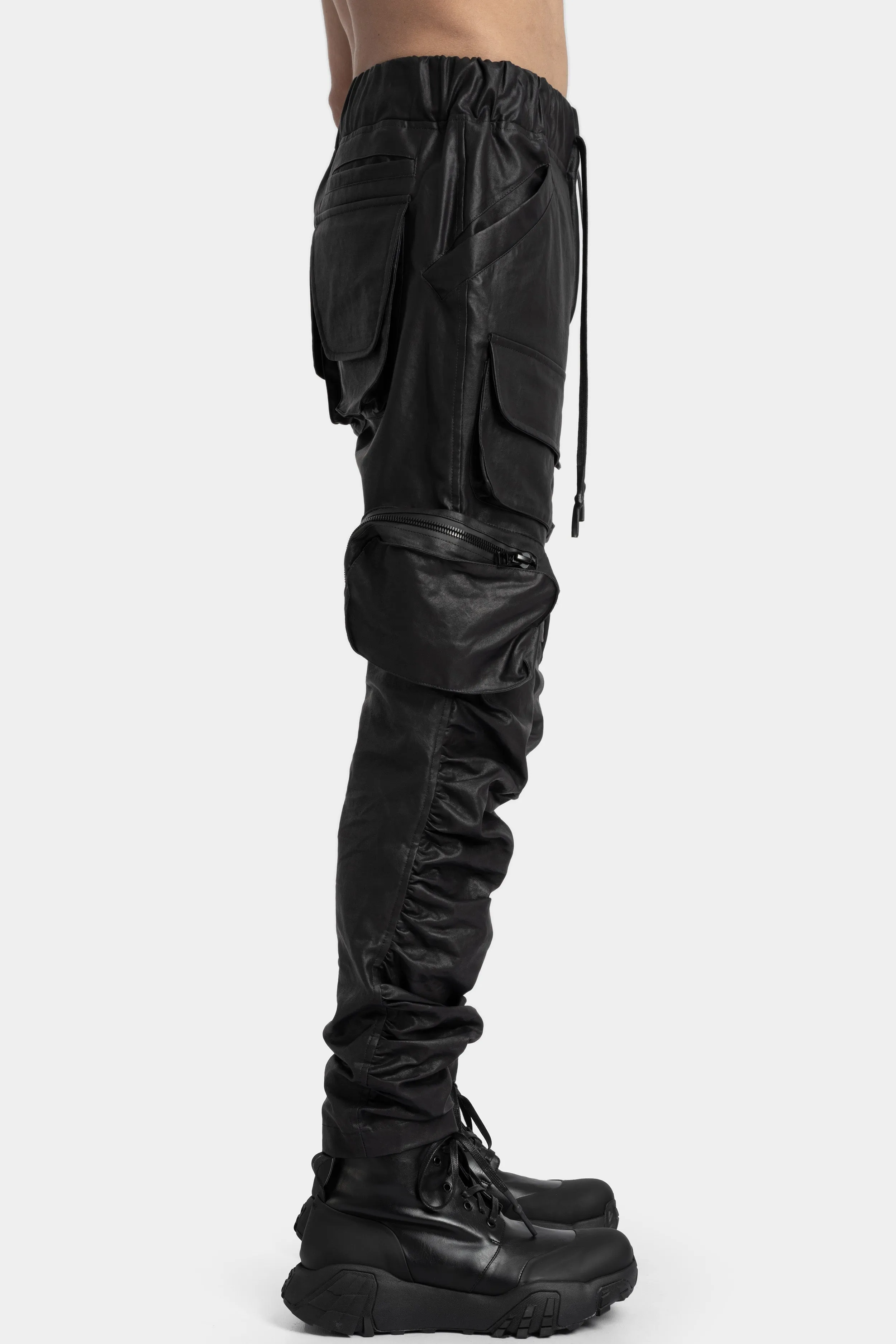 Transformable recoil coated pants