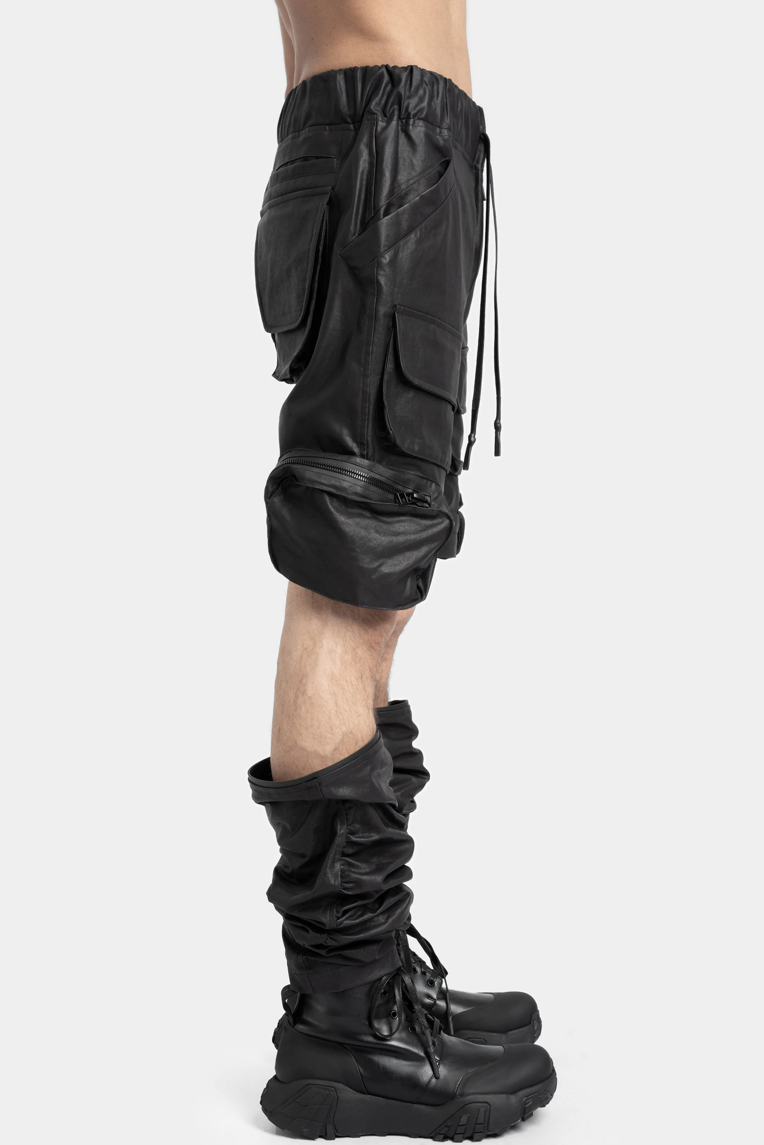 Transformable recoil coated pants
