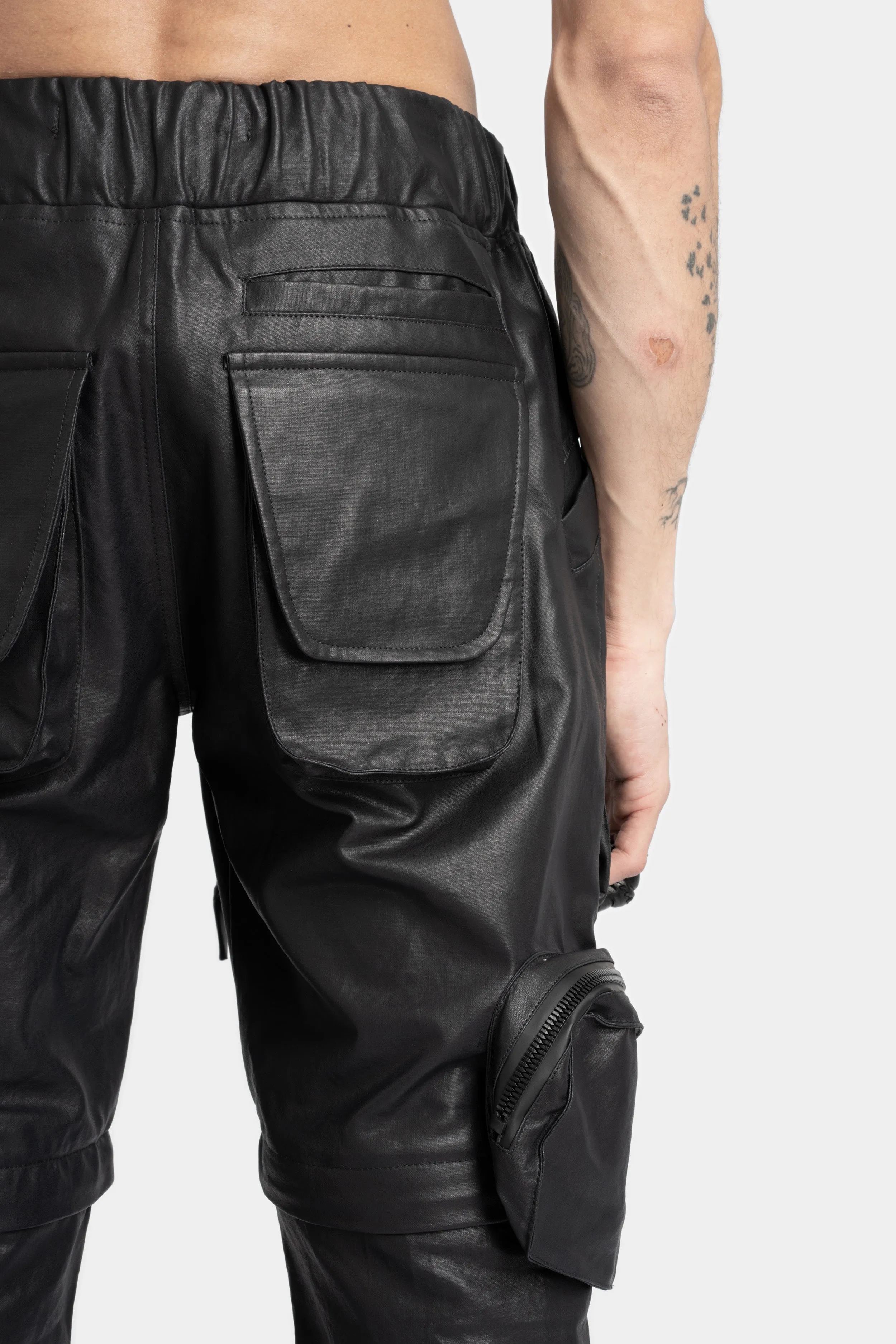 Transformable recoil coated pants