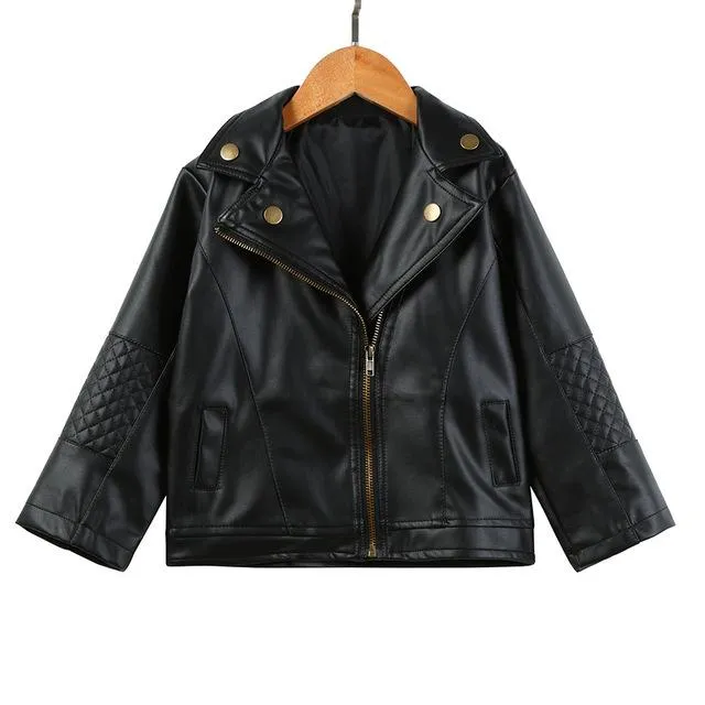 Trendy Girl PU Leather Jacket - Priority Shipping