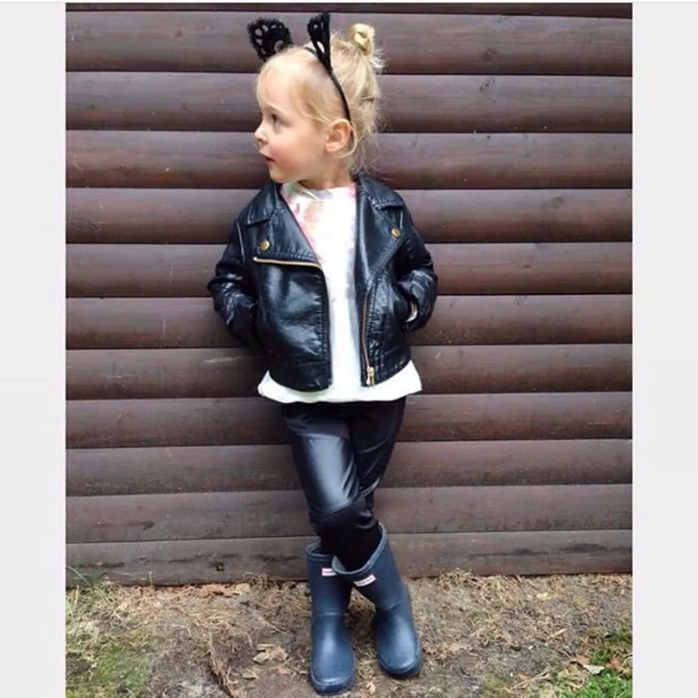 Trendy Girl PU Leather Jacket - Priority Shipping