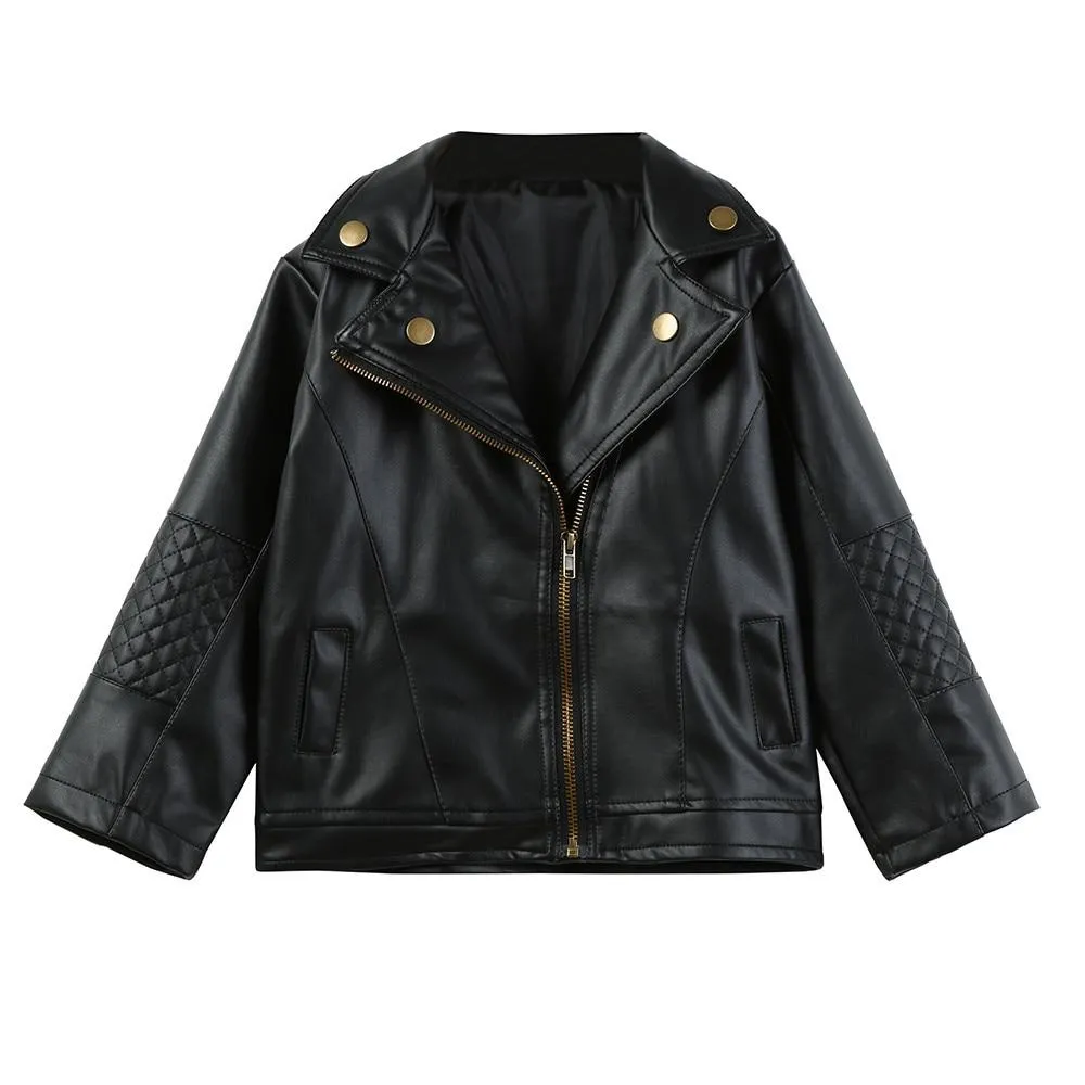 Trendy Girl PU Leather Jacket - Priority Shipping