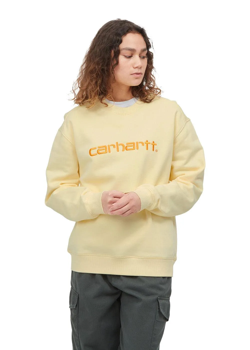 W' Carhartt Sweat - Soft Yellow / Popsicle