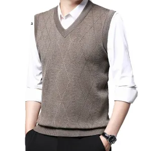 West Louis Formal V-Neck Sleeveless Knit Sweater Vest