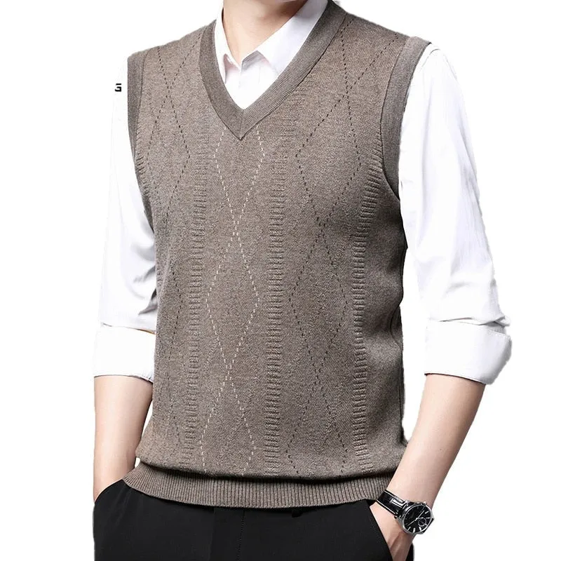 West Louis Formal V-Neck Sleeveless Knit Sweater Vest