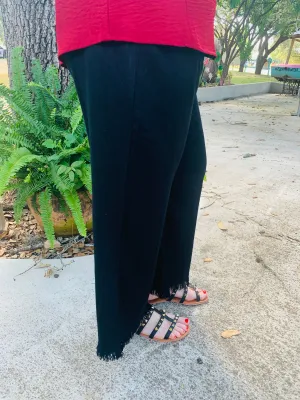 Wide Leg Fray Pants