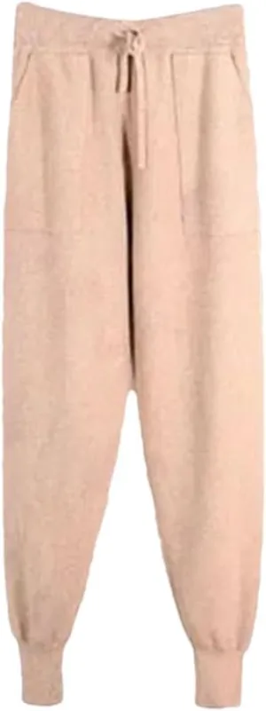 Women's Harem Pants Loose Trousers for Knitted Pants Winter Solid Color Sweater Trousers with Pockets