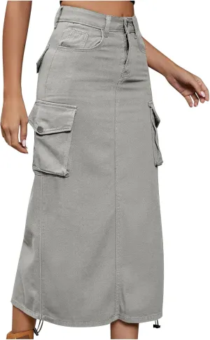 Womens Loose Fit Skorts Fashion Denim Skort Midi Ruched Cowgirl High Cut Tie Knot Smocked Basic Skorts 2025 Hot Skirt
